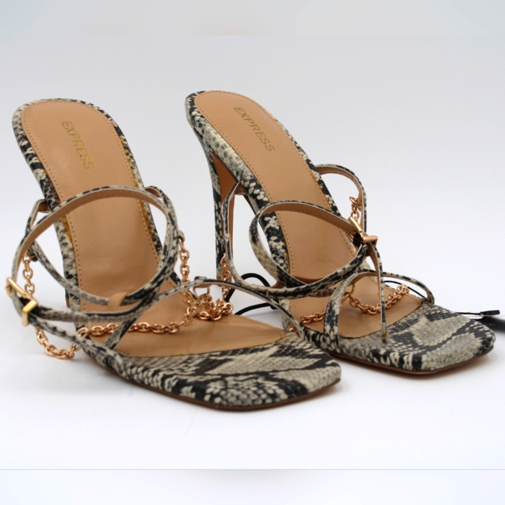 NWT Express Snake Skin Stiletto Heels – Size 9 - Picture 4 of 7